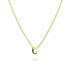 Initials Brick Alphabet Letter Necklace Gold Layered Steel Jewellery